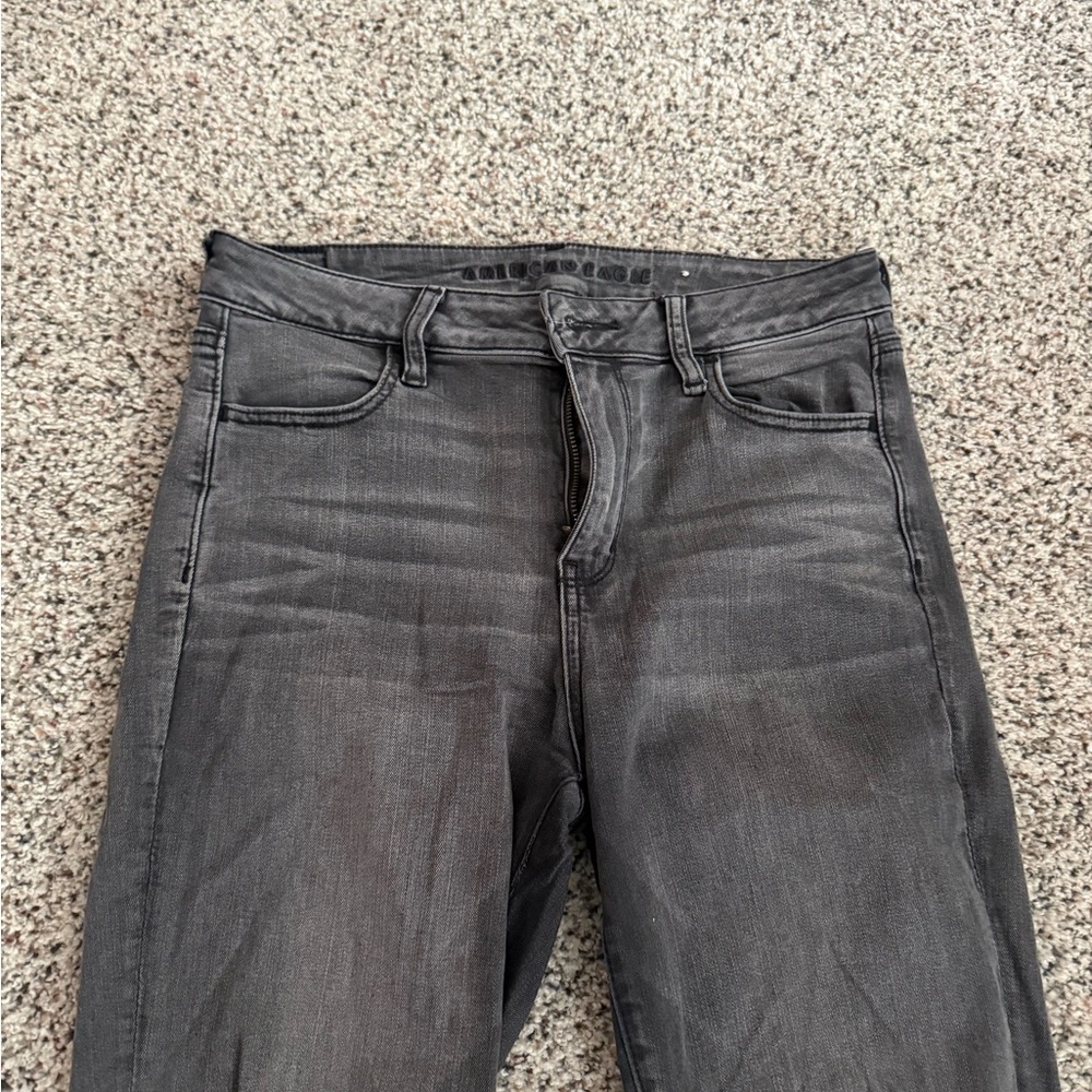 American Eagle Outfitters Black Distressed Jeggings
